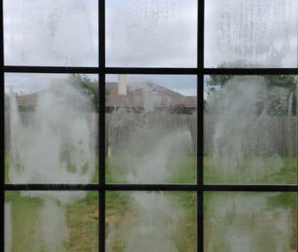 A Seal Failure Produces Fog Between the Glass Window Panes
